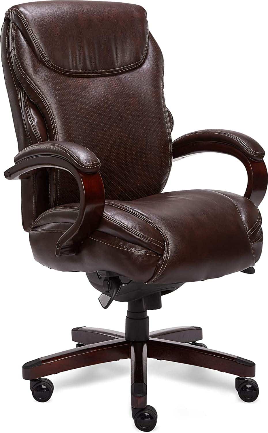 Brown La-Z-Boy Hyland Executive Bonded Leather Office Chair