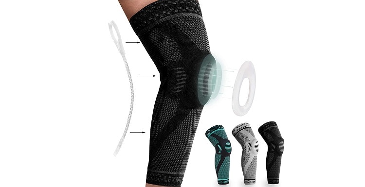 Best Breathable Support - Full Leg Knee Braces by Lexniush