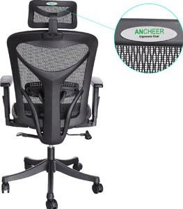 ANCHEER Mount Ergonomic Black Mesh Computer Office Chair