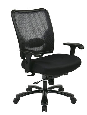 SPACE Seating Double AirGrid Big and Tall Back and Black Mesh Seat Ergonomic Managers Chair